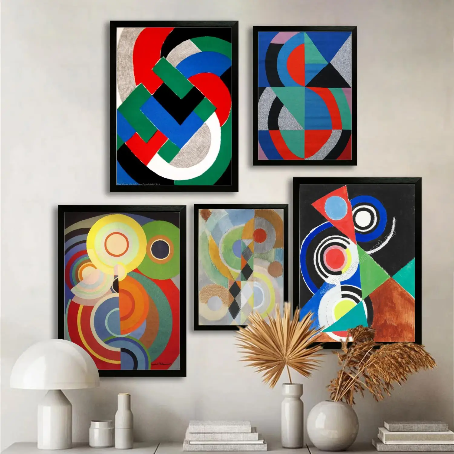 sonia delaunay художник холст художественный постер, настенное искусство, печать с изображением, современная семья, декор для спальни, постеры, декоративная живопись Украшения для дома