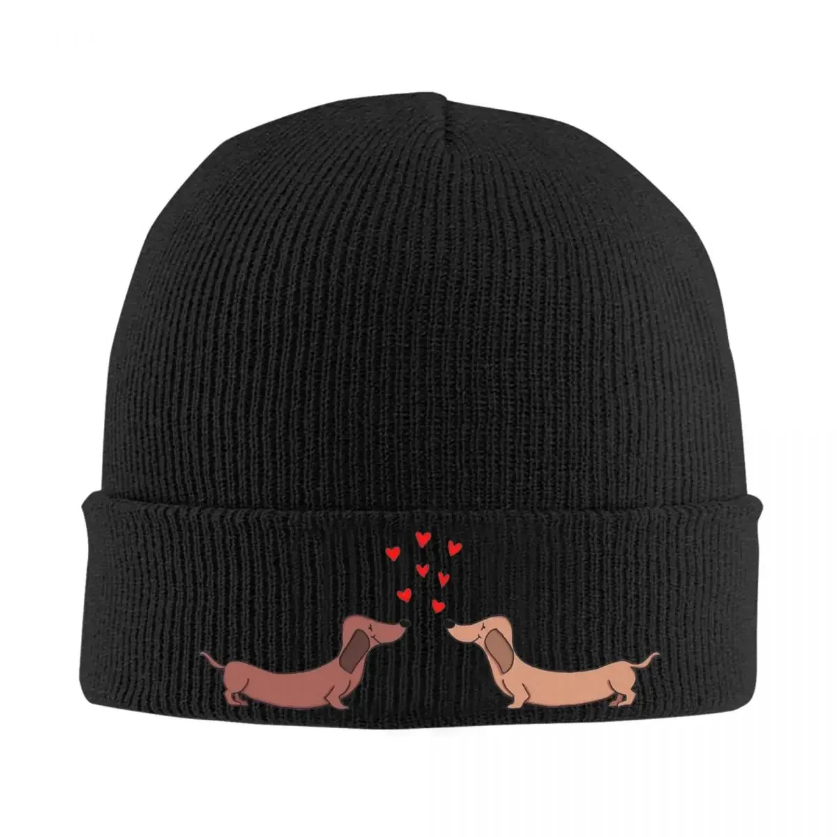 Шапки для собак таксы Wiener, осенне-зимние шапочки Skullies, теплая шапка Doxie Love, мужская и женская акриловая тюбетейка