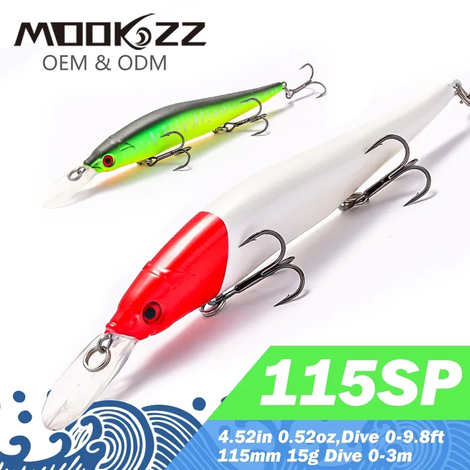 Подвесная приманка SEA Minnow, 115 мм, 15 г, качающаяся жесткая рыболовная приманка, 3D глаза, подвеска, приманка для рыбалки гольяна, воблер