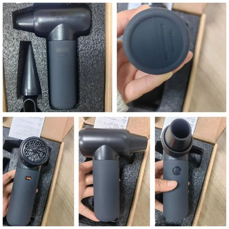 Фото E21B Металлическая электрическая воздушная воздуходувка 33000RPM Mini Handheld Jet Dry Blower с 3 скоростями регулировки для и №5