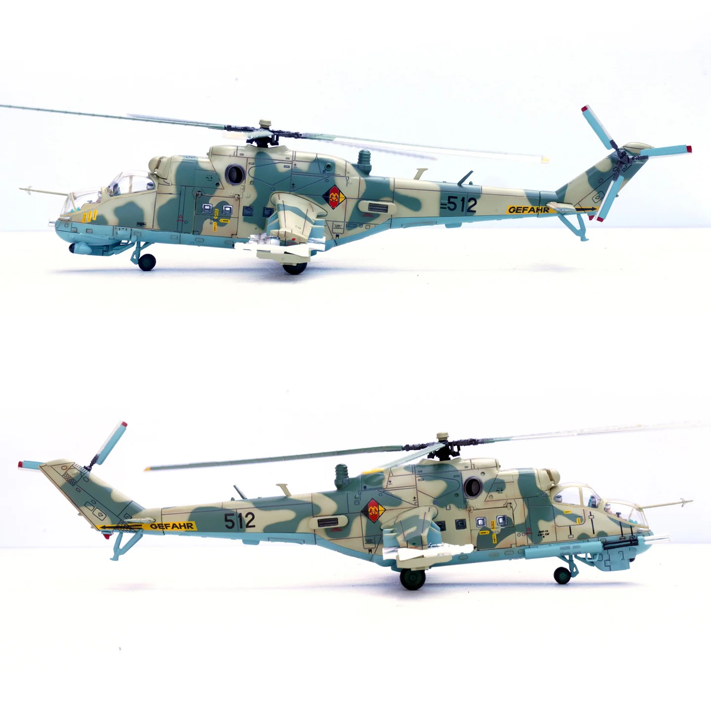 P14005PG 1:72 Восточно-немецкая модель вертолета MI-24P (5-й эскадрильон вертолета No. 512) Статическая модель самолета