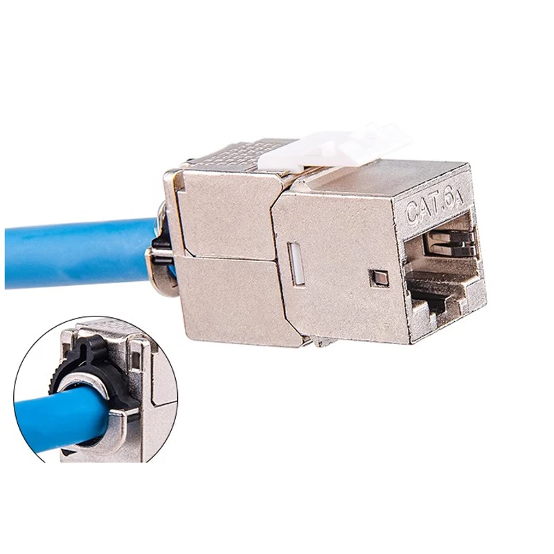 Linkwylan KJ39 RJ45 Cat6A тонкий разъем Keystone Jack Сетевой экранированный Соединитель с кабельным замком немецкая Лицевая панель совместим с (art.: 3920c8e13cd3d) - 3920c8e13cd3d