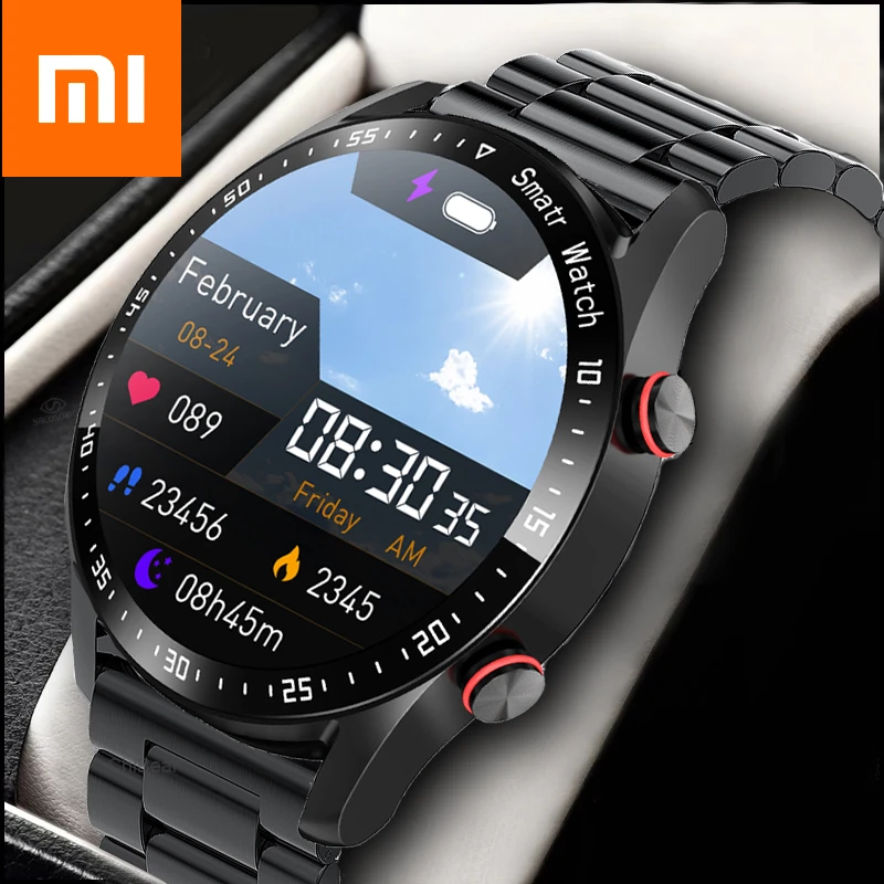 Смарт-часы Xiaomi с ЭКГ + ППГ, AMOLED-экраном, Bluetooth, музыкальный проигрыватель, мужские часы, спортивные водонепроницаемые, Роскошные Смарт-часы