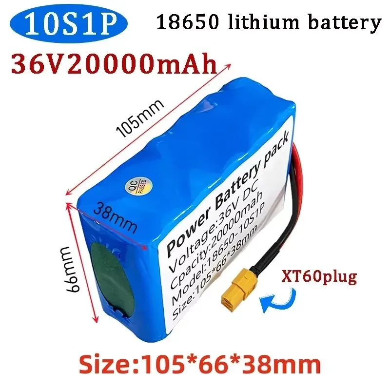 100% оригинальный аккумулятор 36 В, 20 Ач, 10S1P 18650, литий-ионный аккумулятор, аккумулятор для электрического велосипеда, скутера с 20 А BMS