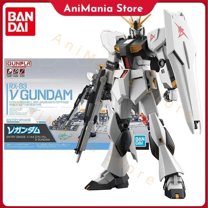 Bandai Genuine Gundam Model Kit Аниме-фигурка EG 1/144 RX-93 V Gundam Collection Gunpla Аниме Фигурка Игрушки для детей