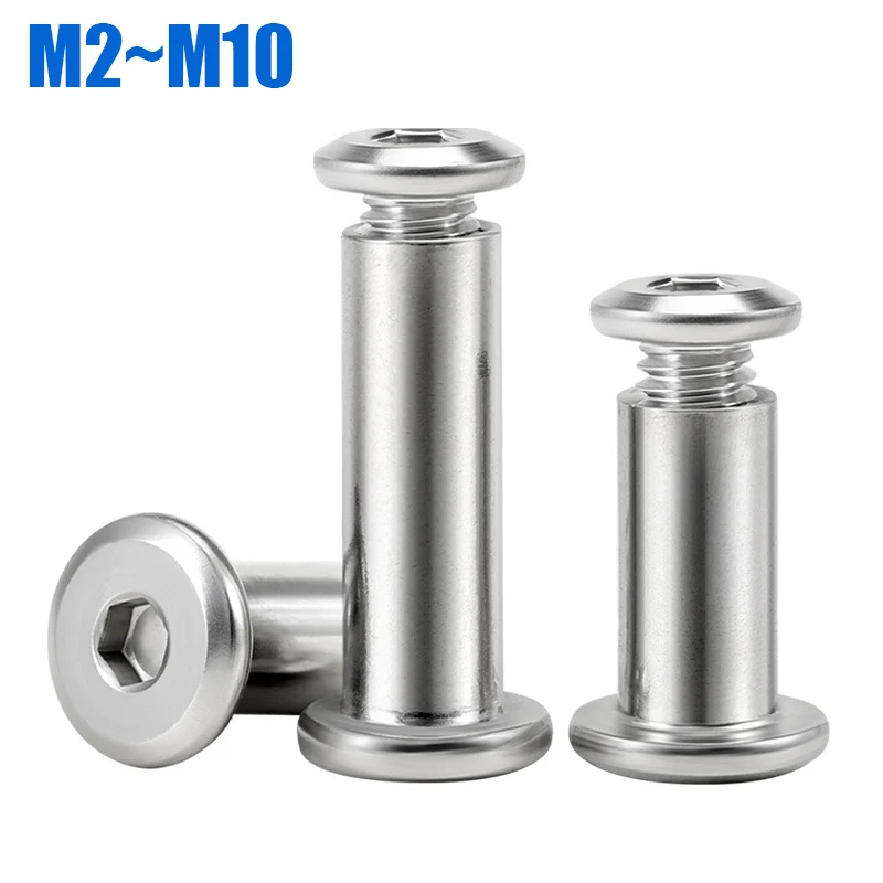 M2 M3 M4 M5 M6 M8 M10 304 A2 плоская Шестигранная головка из нержавеющей стали, мебельная заклепка, соединительная втулка, гайка