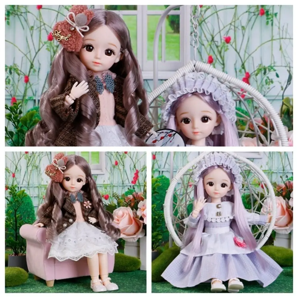 Фото Древнее платье, кукла с одеждой, кукла BJD, 3D глаза, наряд со съемными суставами, кукла со съемными суставами, 30 см, подарок на день рождения №5
