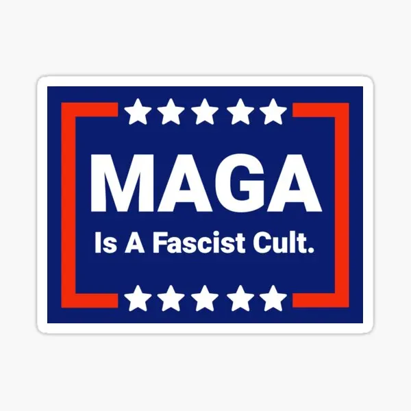Maga Is A Fascist Cult 5 шт. наклейки для стены детский принт окна искусство декор для ноутбука украшения автомобиль аниме милый багаж комната забавный