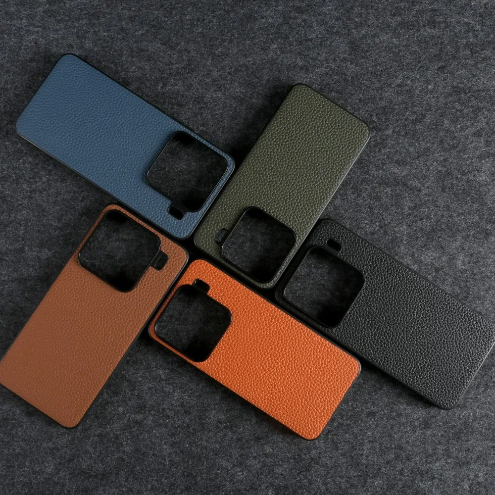 Фото Прочный чехол NZN из натуральной кожи для Xiaomi 15 Pro 14TPro 12Pro 12X 12TPro 12Ultra 11Ultra, чехлы для телефонов с полной упаковкой личи №3