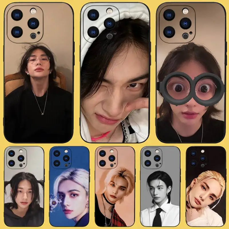 Чехол для телефона Kpop Hwang HyunJin для iPhone 15,14,13,12,11 Plus,Pro,Max,XR,XS,X,7,8 Plus,SE, черный силиконовый мягкий мини
