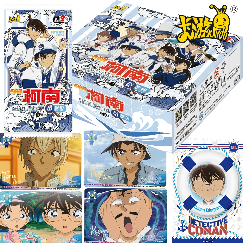 Оригинальные коллекционные карты KAYOU Detective Conan, персонажи аниме, Kudou Shinichi Mouri Ran, красочные яркие карты SSR, подарок для детей