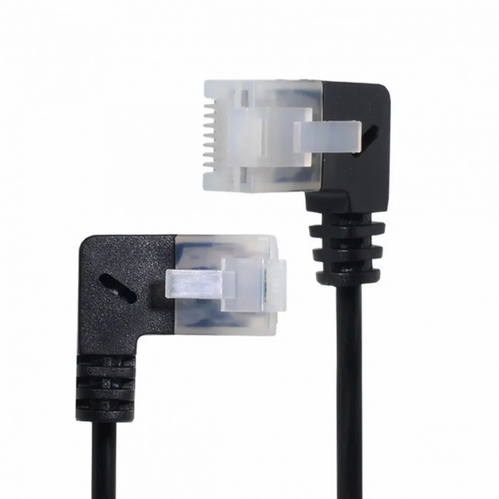 Ультратонкий Ethernet-кабель Cat6 RJ45, левый и правый угловой, 25 см, сетевой кабель UTP, патч-корд, 90 градусов, Cat6a Lan