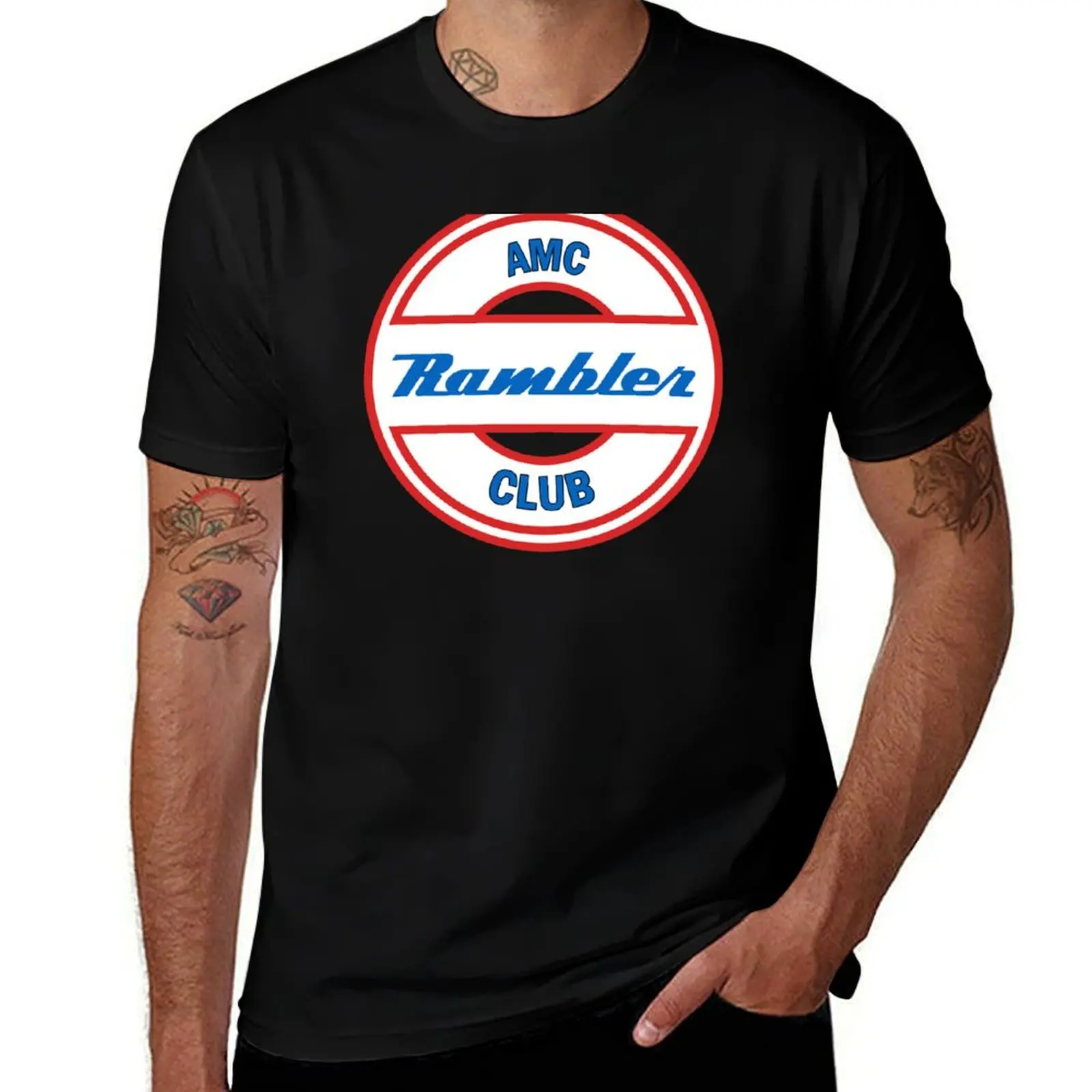 Футболки AMC Rambler Club, футболки с рисунком, спортивные футболки большого размера для мужчин
