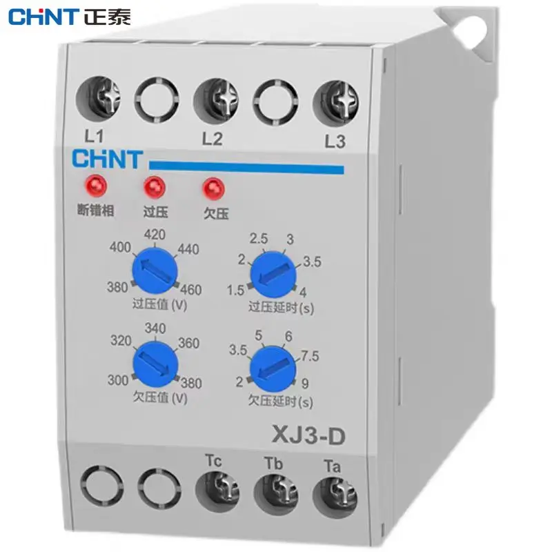 Фото CHINT XJ3-G XJ3-D Реле защиты последовательности и включения-выключения AC380V Защита последовательности фаз и защита двигателя от неисправностей №2