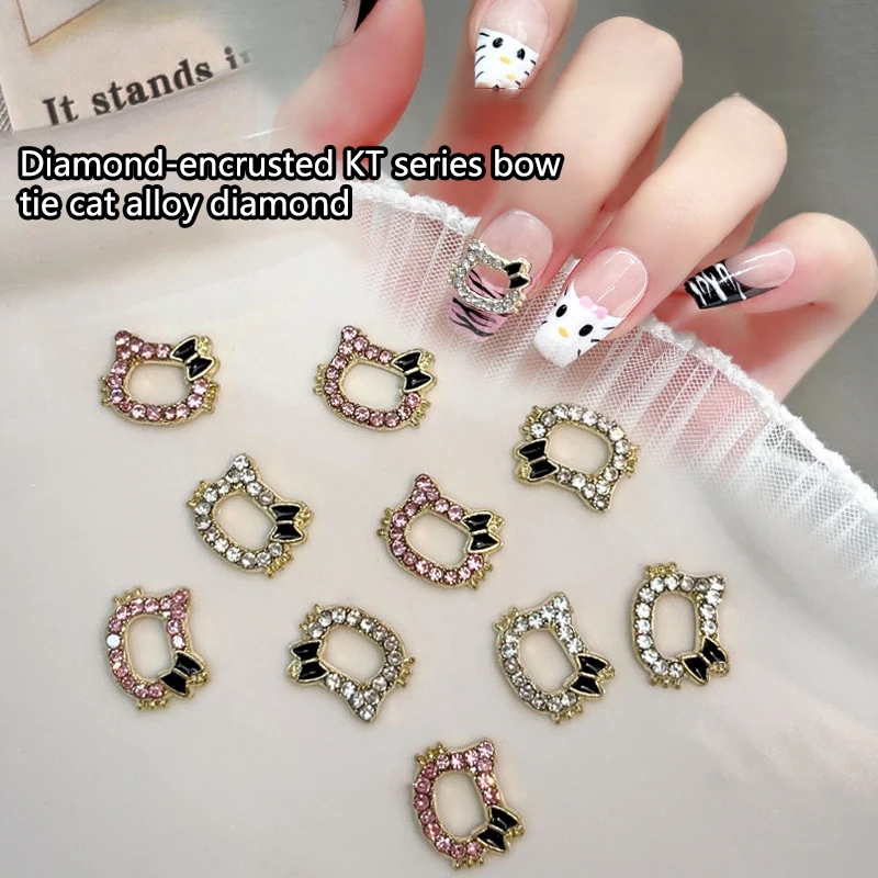 5 шт., милые украшения для ногтей Sanrio Hello Kitty с бриллиантами, стереоскопические украшения для ногтей «сделай сам», энтузиасты и маникюра