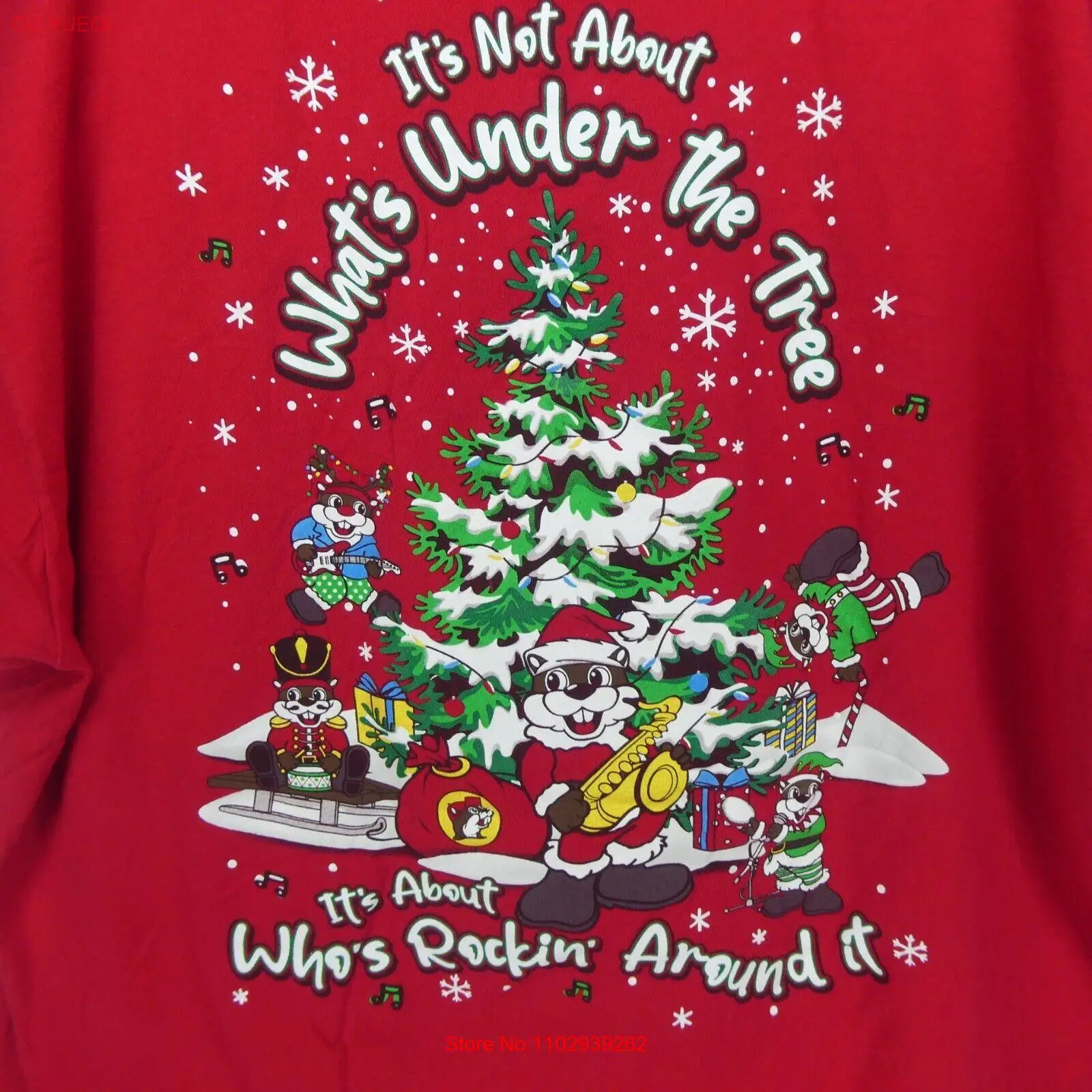 Футболка Buc-ee's 2XL 3XL Рождественские каникулы Это не о Whats Under The Tree