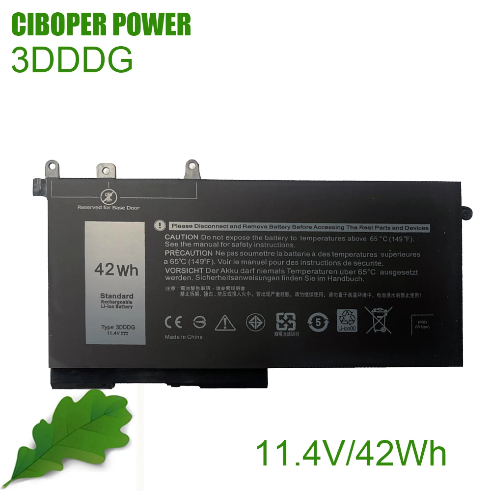 CP аккумулятор для ноутбука 3DDDG 11,4 В/42 Втч для Latitude E5280 E5480 E5580 E5290 E5490 E5491 E5591 E5495 P27S серии 080JT9 03VC9Y 00JWGP