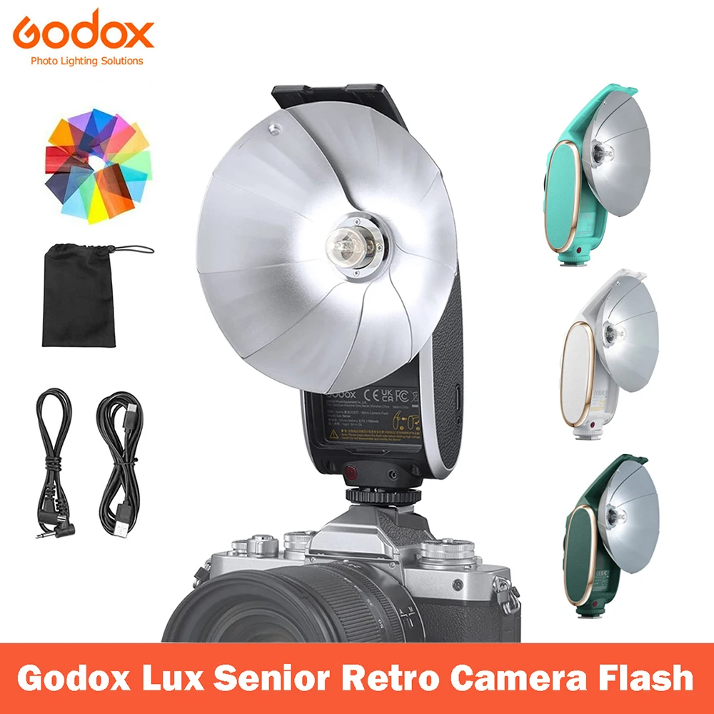 Вспышка Godox Lux для камеры Sony Canon Nikon Fuji Olympus Pentax 6000 ± 200K GN14 1700 мАч
