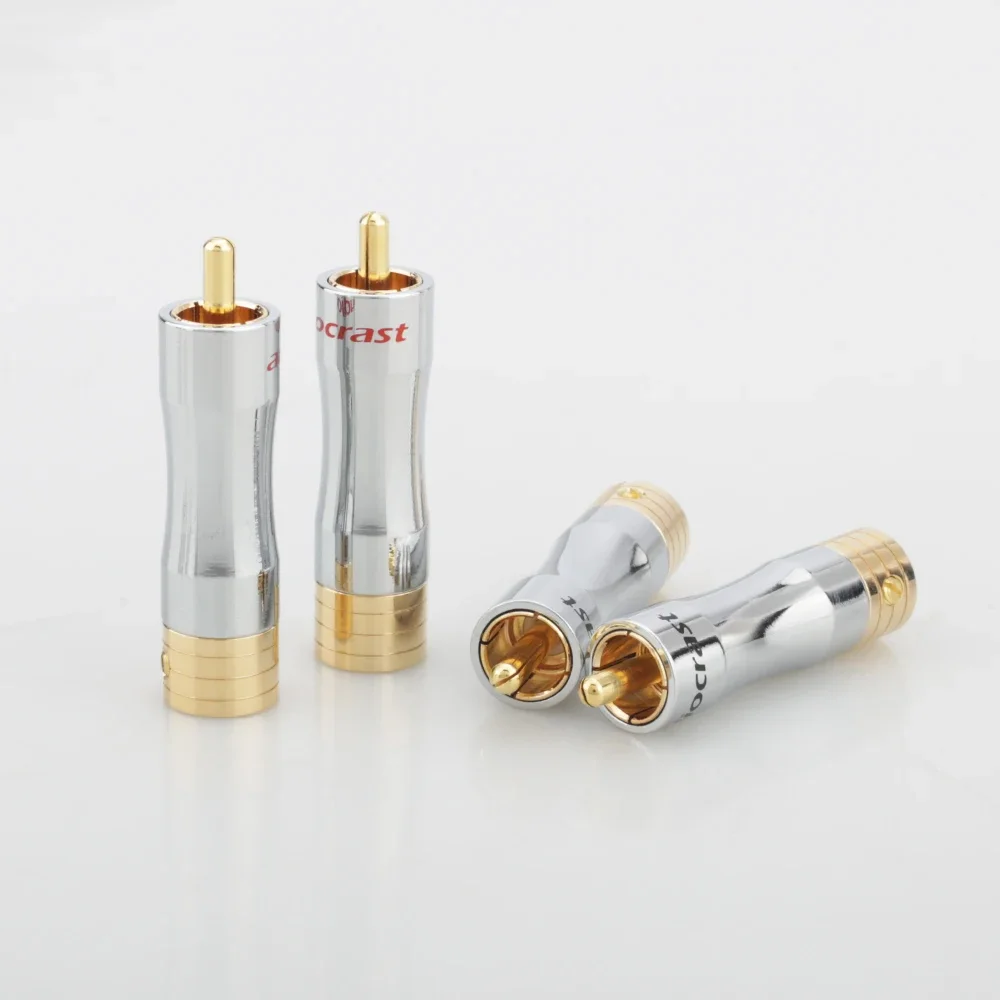 4x RCA штекер адаптера аудио фонокорректор позолоченный кабель для пайки концы HIFI 8 мм (art.: 3920cbdee2c16) - 3920cbdee2c16