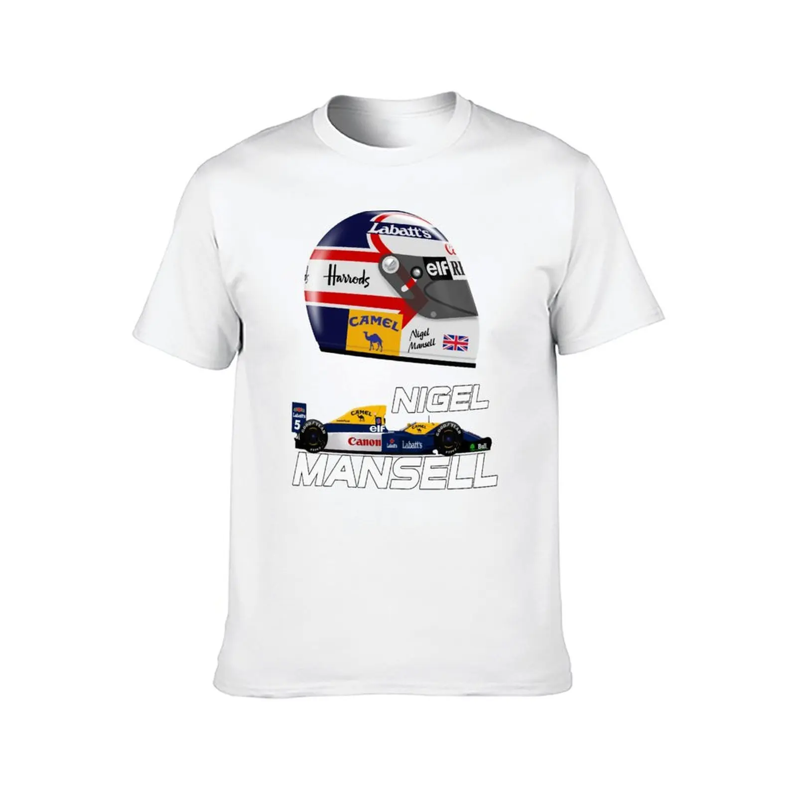 Фото Nigel Mansell 1992 - Williams f1 - Williams FW14b футболка мужские футболки для мужчин повседневные мужские футболки хлопковая футболка №2