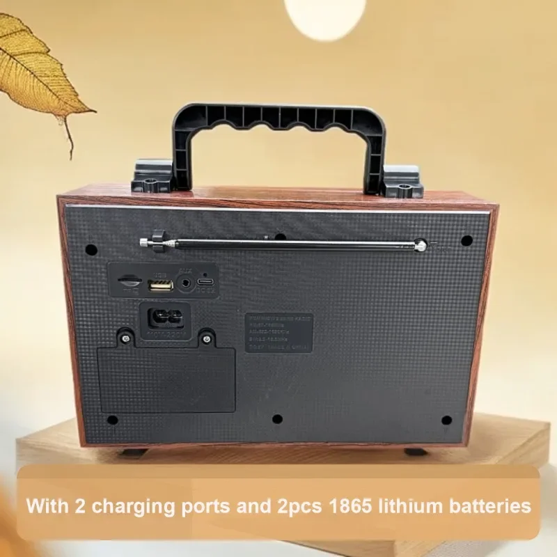 Фото MD-1942BT Винтажный радиодинамик с поддержкой Bluetooth FM AM SW 3-диапазонный HIFI стерео настольный звуковой ящик TF-карта USB AUX Многофункциональный №3