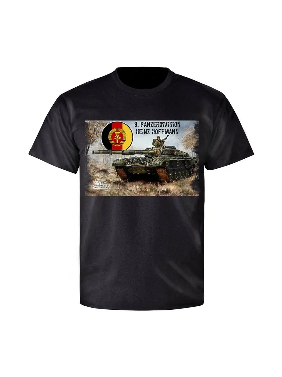 Футболка-майка DDR East Germany People's Army 9th Armored Division T-72. Летняя хлопковая мужская футболка с круглым вырезом и коротким рукавом, новинка S-3XL (art.: 3920cbeca225b) - 3920cbeca225b
