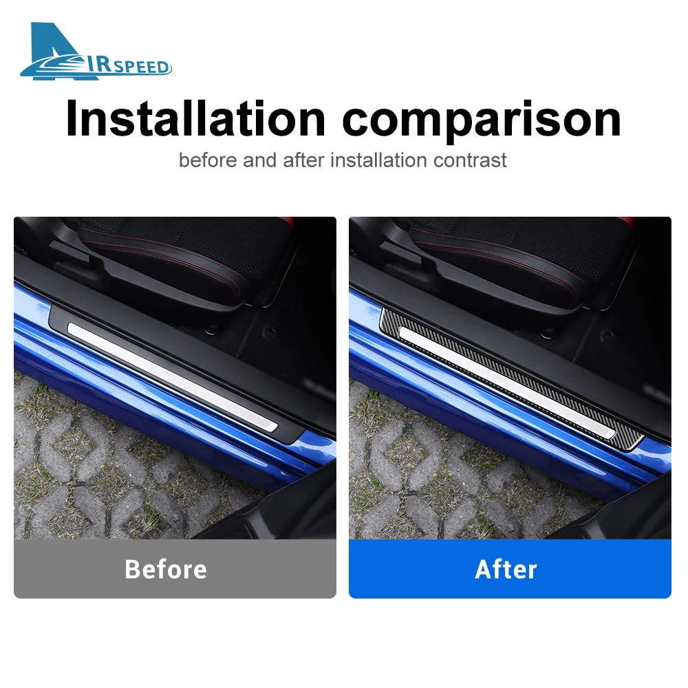 Фото z prawdziwego miękkiego włókna węglowego do Subaru BRZ Toyota GR86 2021 2022 2023 2024 Listwa progowa LHD RHD Listwa ochronna listew drzwiowych №4