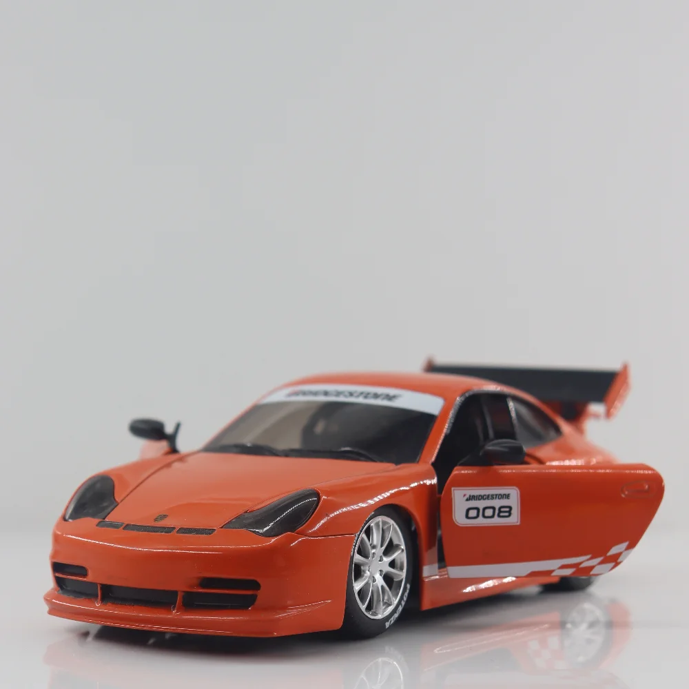 Фото 1:24 Porsche 911 GT3, модель автомобиля из сплава с высокой имитацией литья под давлением, металлическое украшение автомобиля, коллекция игрушек, подарок для мальчика J329 №4