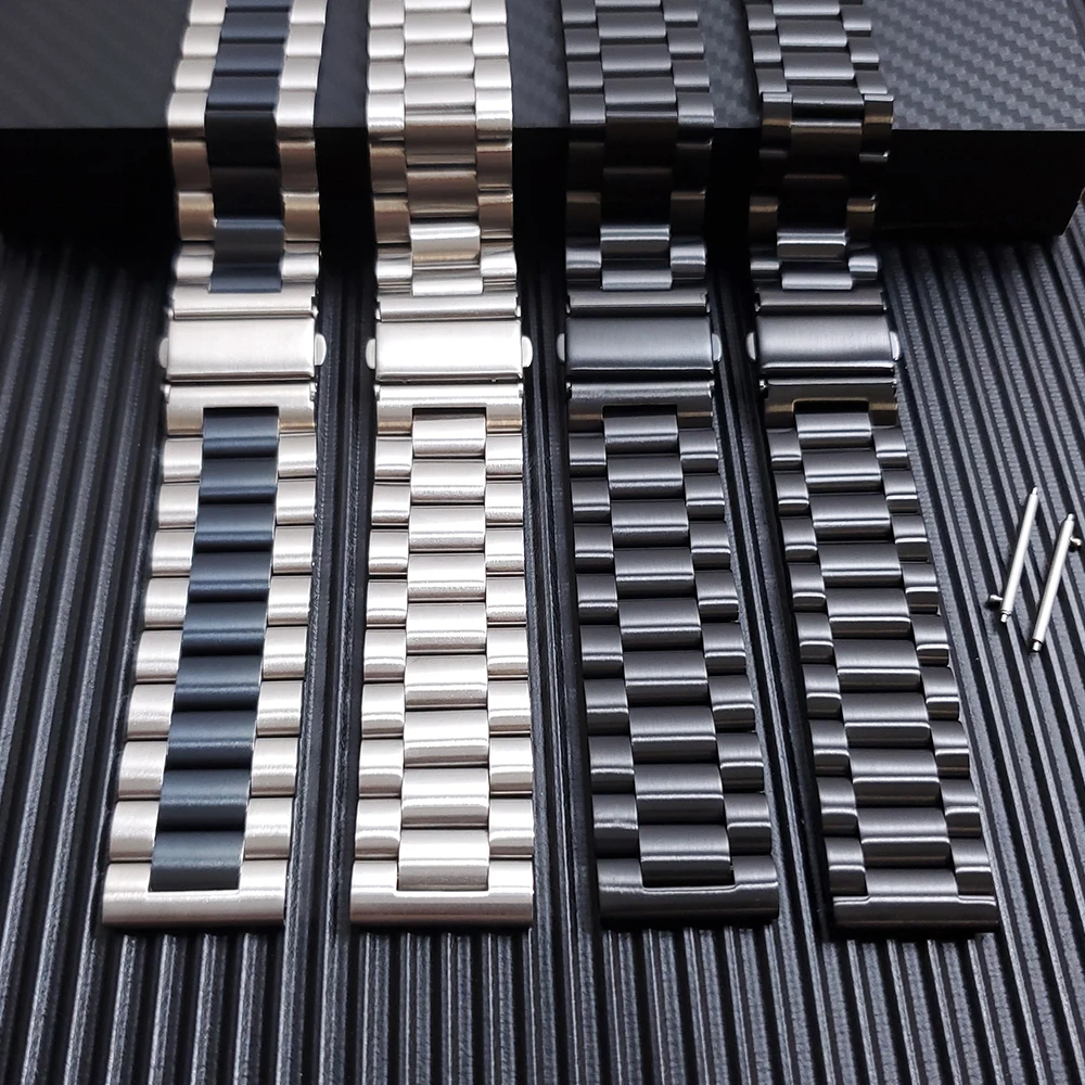 Фото Ремешок металлический из нержавеющей стали для TicWatch Pro 5 24 мм №2
