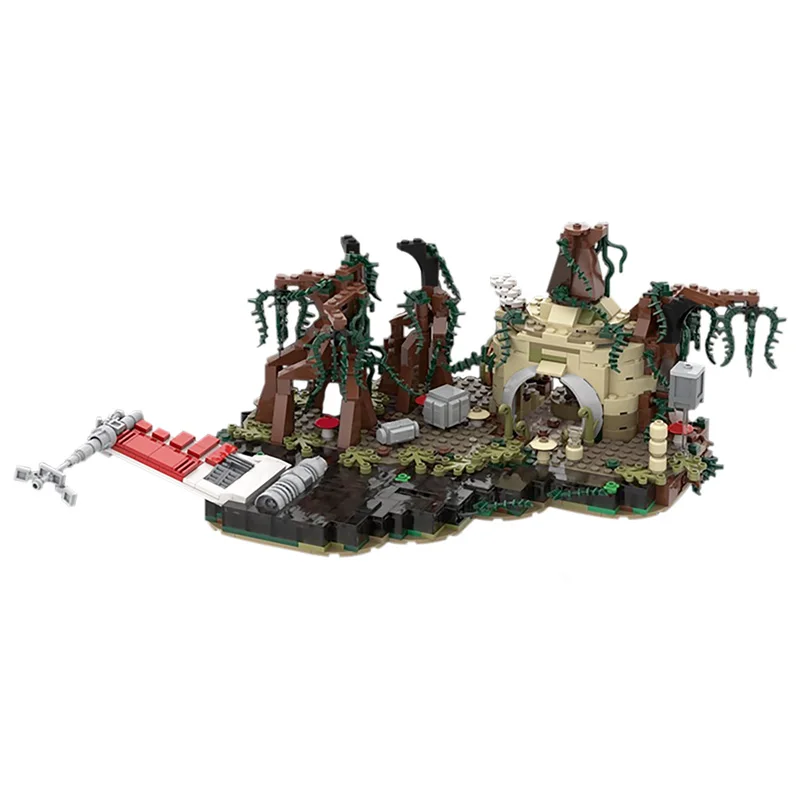 Игровой набор MOC-19522 Dagobah, набор строительных блоков, Звездный фильм, Империя, страйк, прокованная земля, модель кирпича, детский мозг, игра, иг...