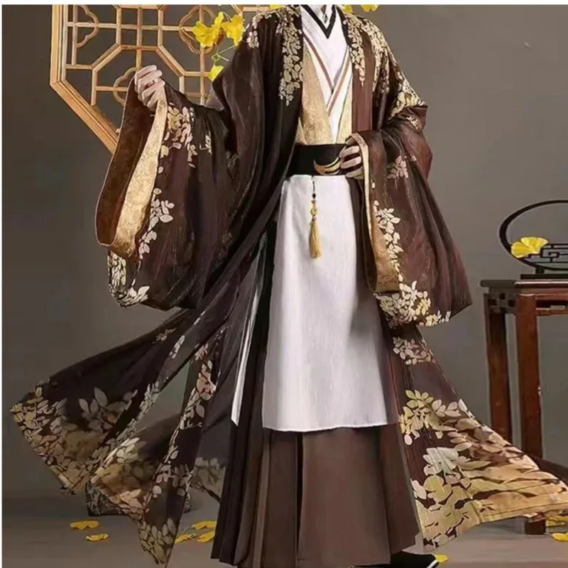 Игра Genshin Impact Zhongli Косплей Hanfu Древний Костюм Парик Morax Униформа Для Ролевых Игр Хэллоуин Карнавал Вечеринка Рождество; 8'm6,