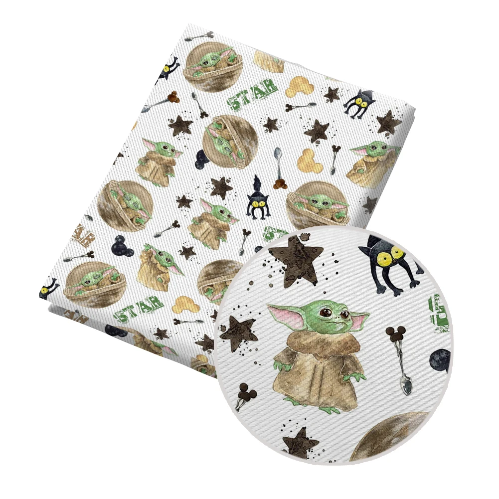 Disney Baby Yoda, мультяшный принт, хорошее качество, саржевая ткань 50*145 см для шитья, рукоделие (art.: 3920c2b0cd525) - 3920c2b0cd525