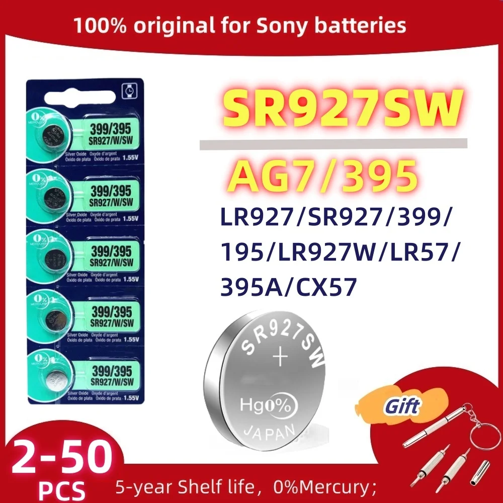 Литиевые батареи для Sony SR927SW AG7 395 LR927 395AL926F SR927SW