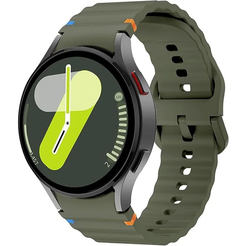 Фото Ремешок AKGLEADER из фторкаучука для Samsung Galaxy Watch 7, 6, 5, 4, классический спортивный браслет для Galaxy Watch 5 pro 40/44/43/47 мм №3