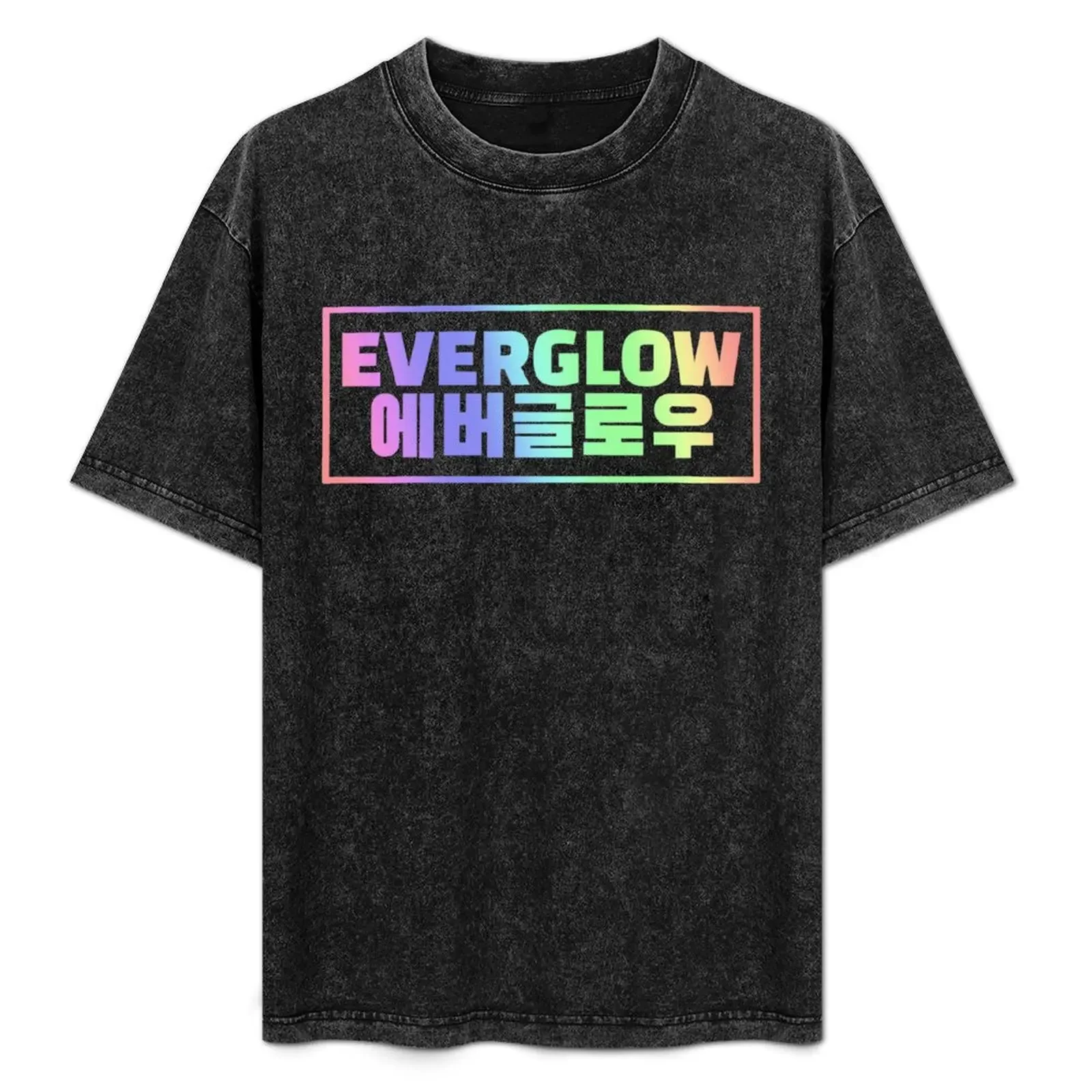 Футболка EVERGLOW KPOP, таможенный дизайн, ваш собственный черный бутик одежды на день Святого Валентина, одежда больших размеров, футболки для мужчин с графикой