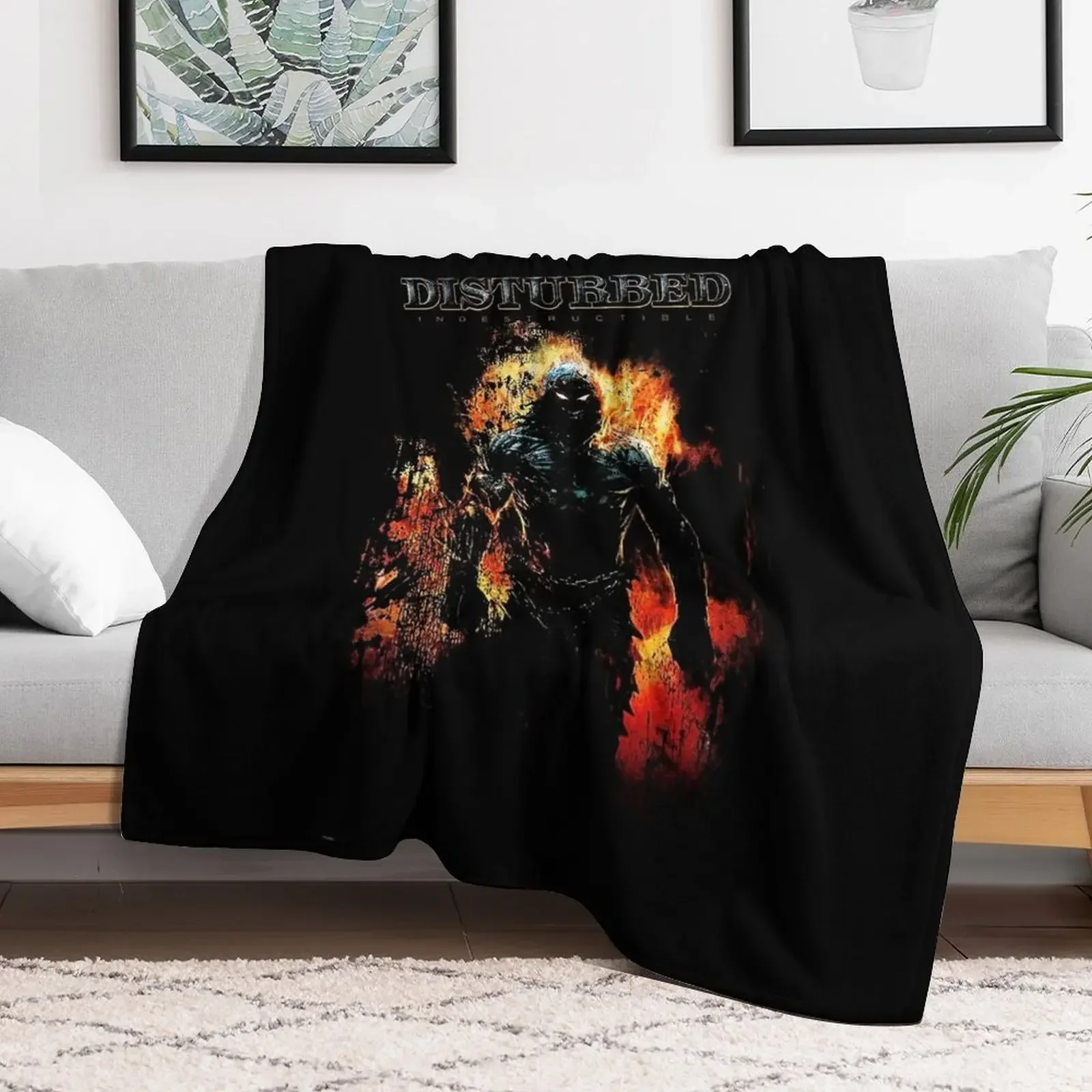 Одеяло с логотипом Disturbed, фланелевая ткань, зимние кровати, одеяла
