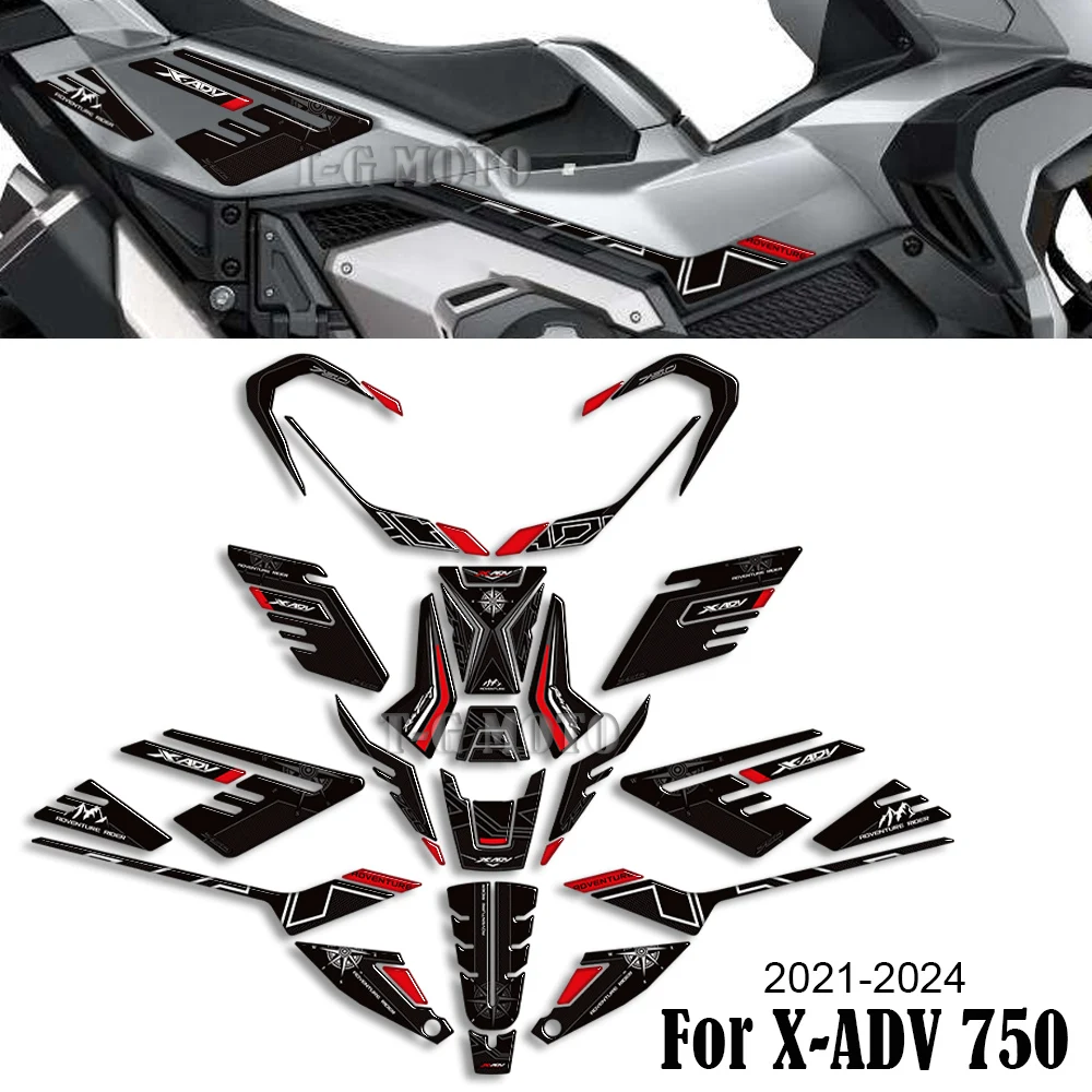 XADV 750 мотоциклетный обтекатель, защитный бак, наколенник, наклейки, наклейки для Honda X-ADV 750 X ADV 750 2021-2024