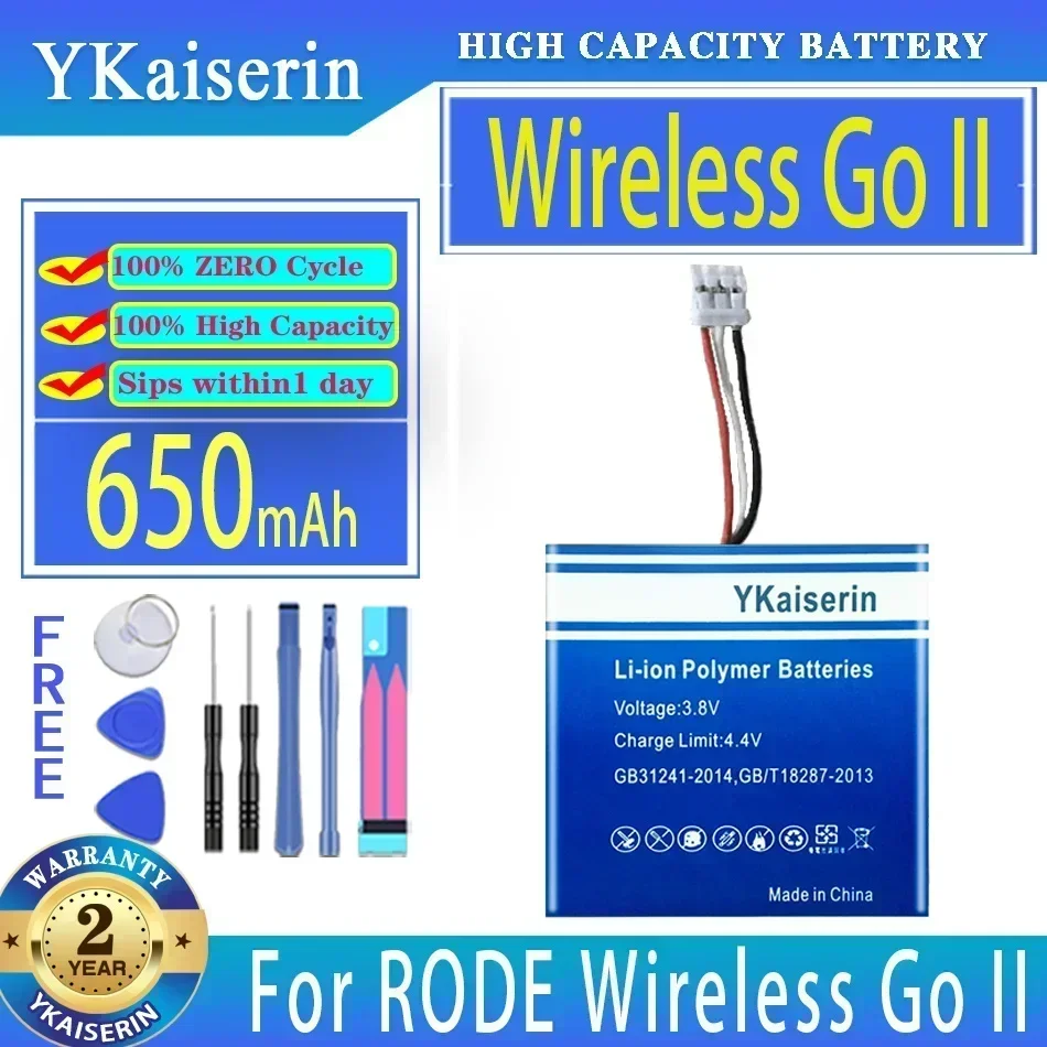 Аккумулятор YKaiserin 650 мАч для микрофона RODE Wireless Go II Bateria