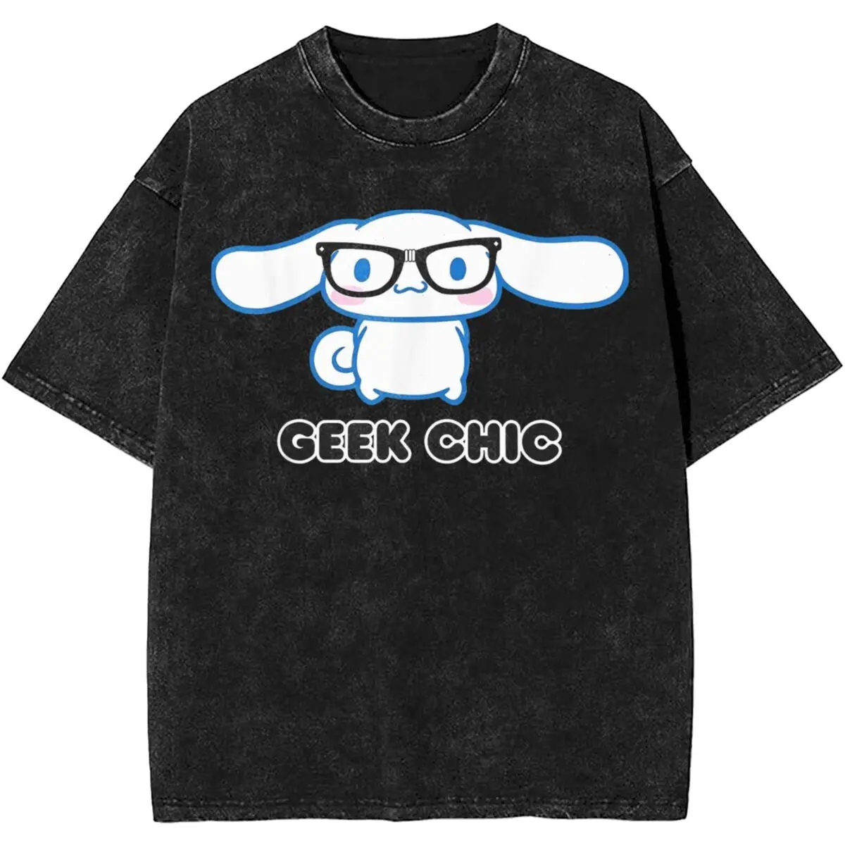 Стильные шикарные рубашки в стиле Cinnamoroll Geek, стильные потертые мужские и женские милые футболки, модный топ, футболка, уличная одежда
