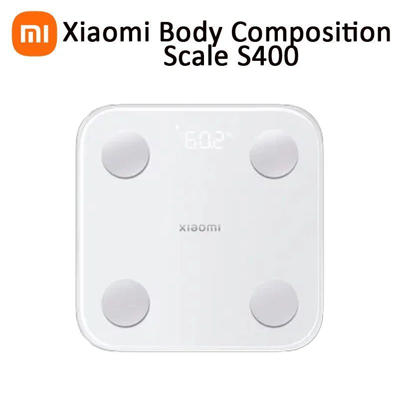Xiaomi Весы для жира в организме S400 Bluetooth 5.0 Умный дом Весы для состава тела 150 кг Светодиодный дисплей Двухчастотное измерение
