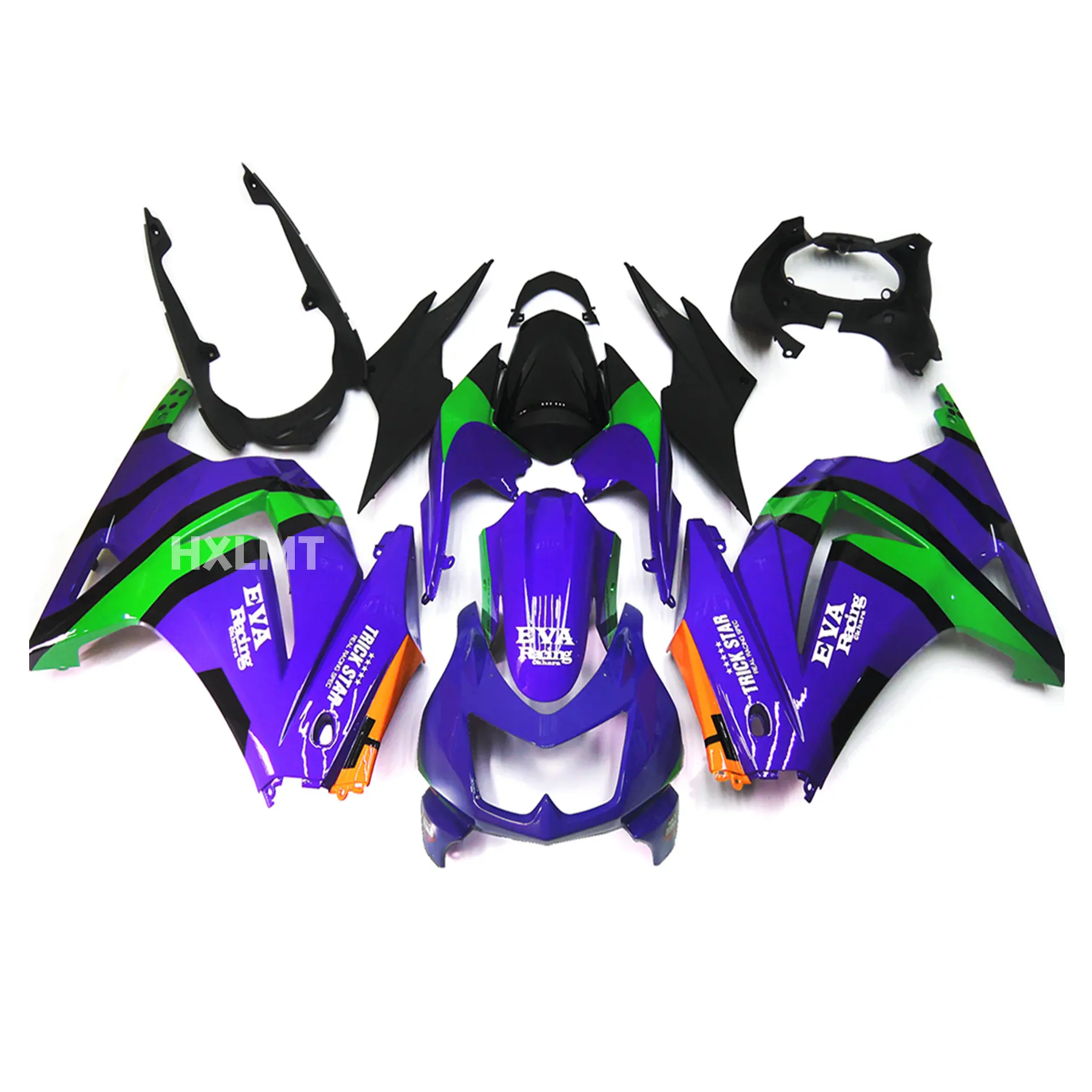 Фото Для Kawasaki Ninja300 EX300 Ninja 300 250 2008-2012 аксессуары для мотоциклов инъекция кузова ABS Полный Обтекатель панель комплект формы №3