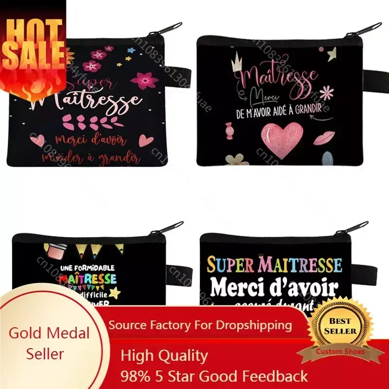 Super Atsem Merci Maitresse кошелек для монет женский кошелек эстетические графические кошельки маленький клатч повседневные сумки для денег мини-кошельки
