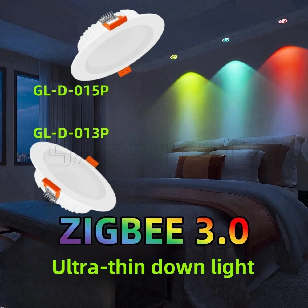 GLEDOPTO GL-D-013P/015P ZigBee3.0 Светодиодный потолочный светильник 6/12 Вт 3,5 дюйма Умное потолочное встраиваемое приложение Голос Alexa ZigBee2mqtt Conbee Tuya