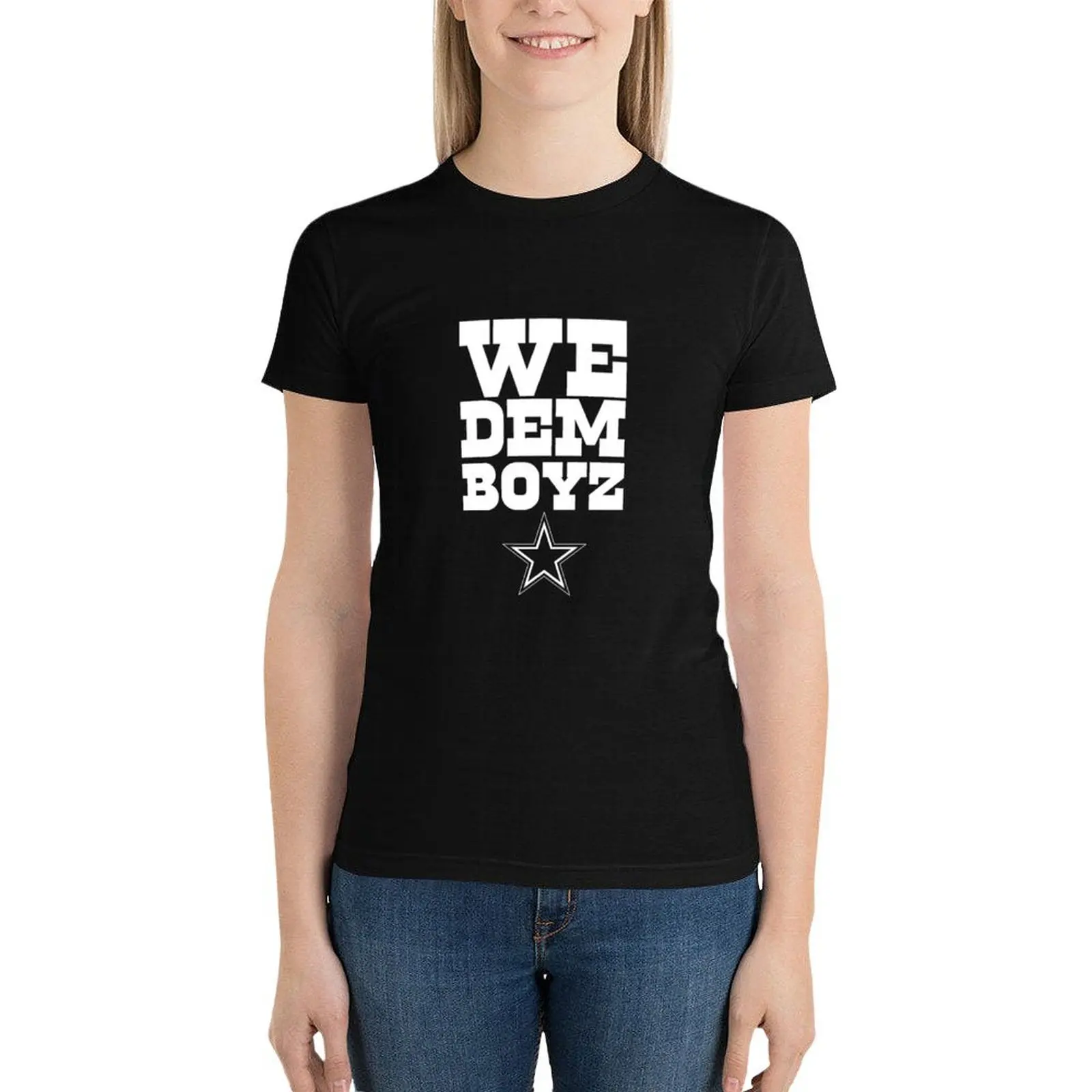 Фото Белая футболка We Dem Boyz, аниме одежда, женская одежда, смешные футболки большого размера для женщин №4