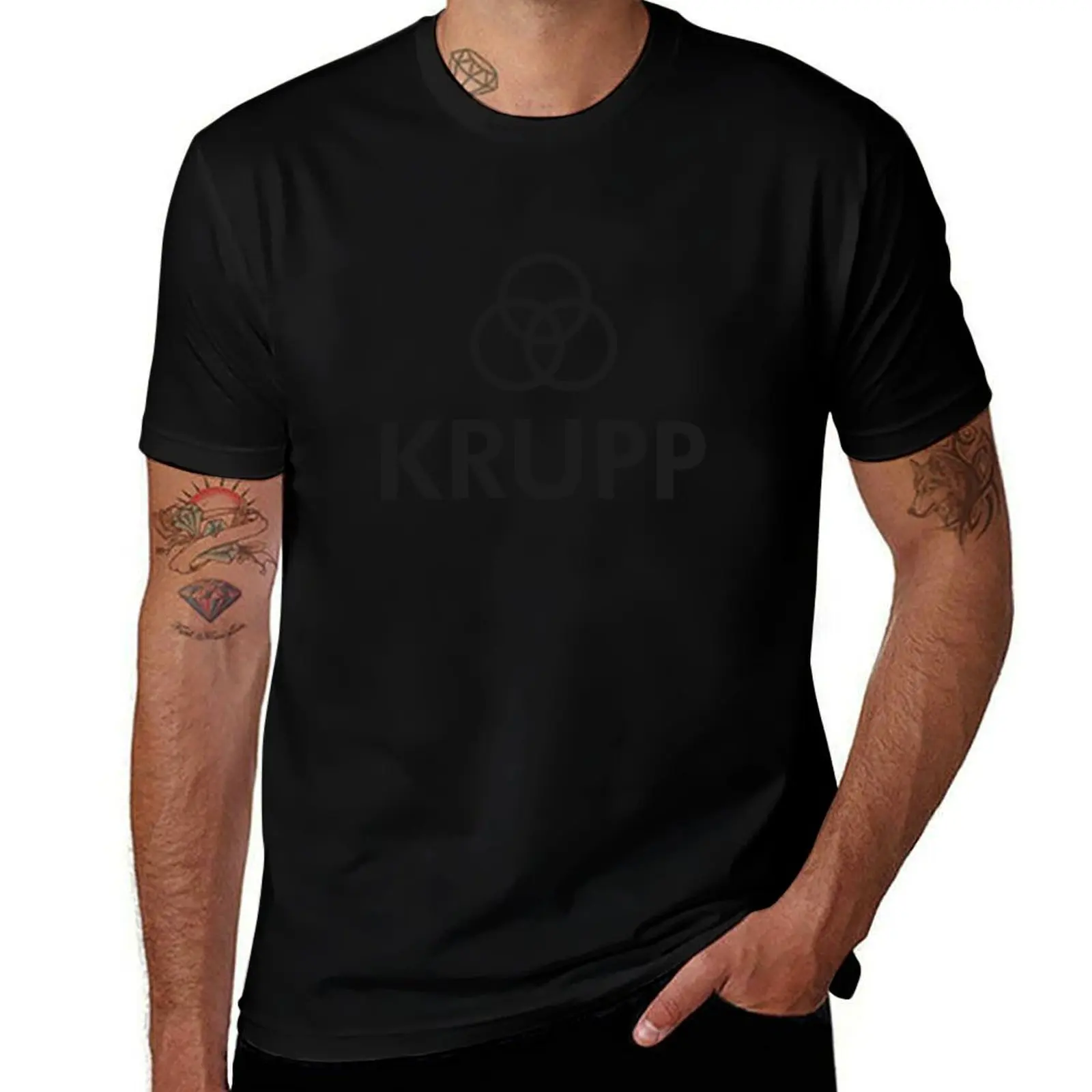 Футболка Krupp AG, хлопковые футболки, мужские забавные футболки из 100% хлопка, футболка