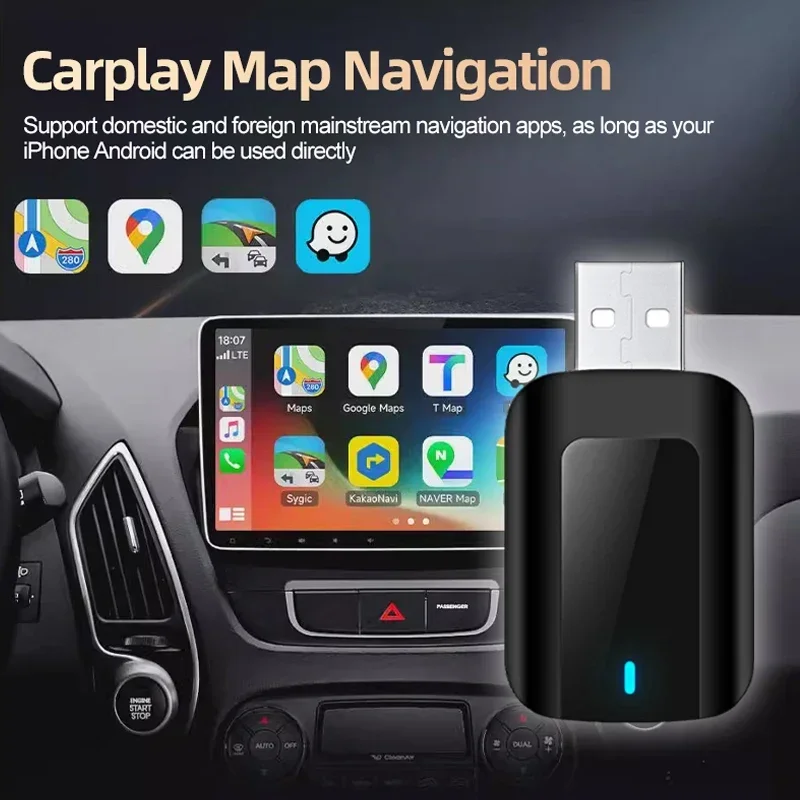 Фото Для Lada Priora Carplay Android-адаптер Plug and Play для проводного Android Auto Car Smart Ai Box Bluetooth WiFi Auto Connect Maps №3