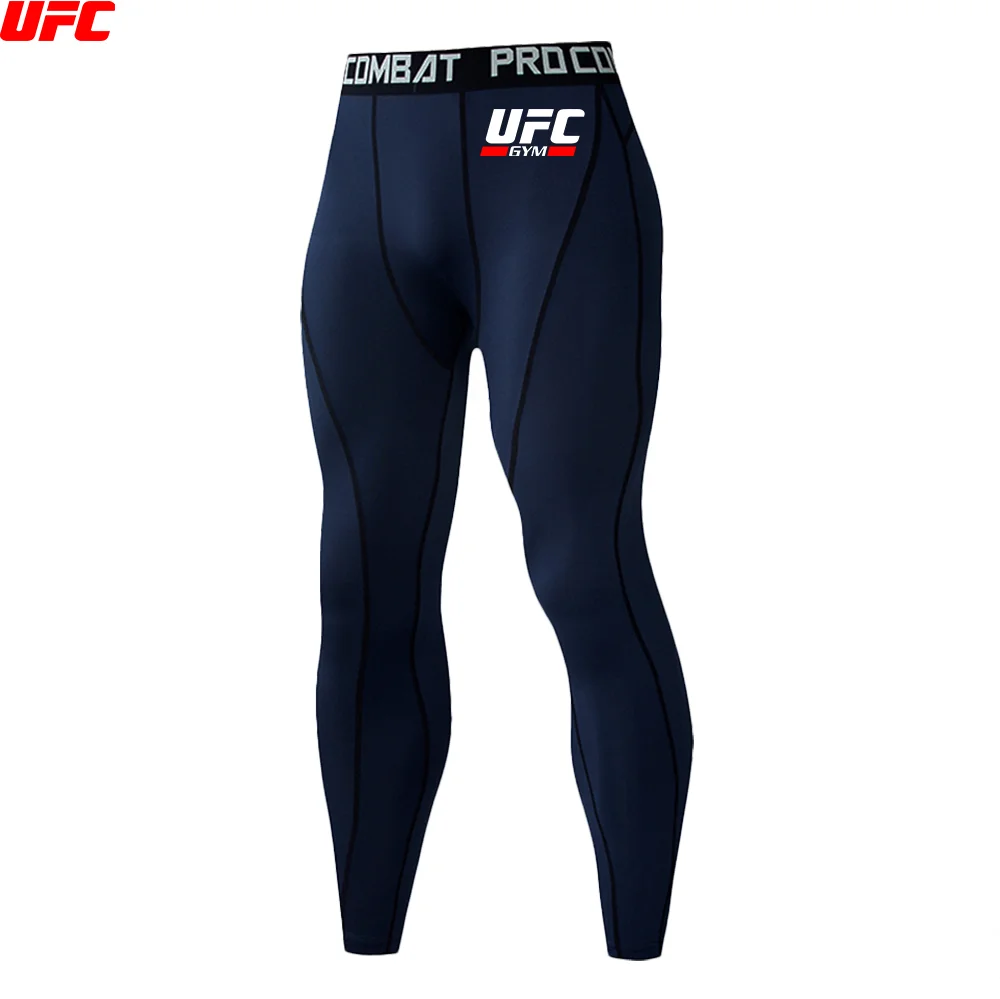 Фото Узкие брюки для фитнеса UFC для мужчин, Four Seasons, высокая эластичность, скоростная сушка, спортивная база, тренировочные брюки для бега, баскетбола №2