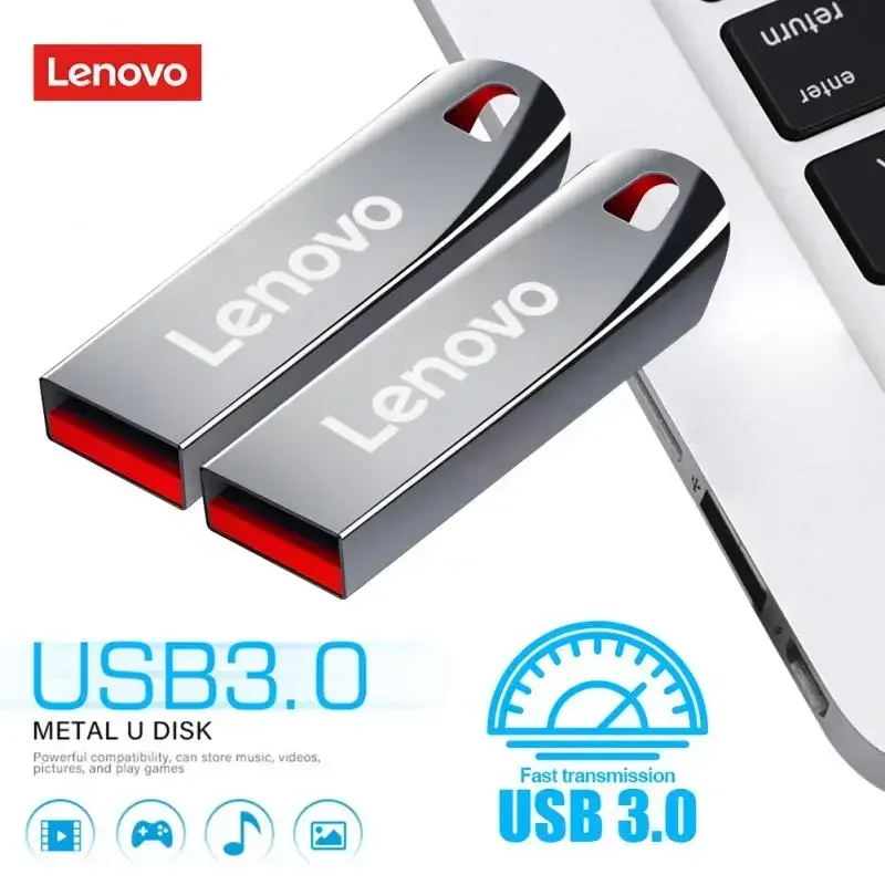 Фото Lenovo 2 ТБ Usb 3.0 Флэш-накопители Высокоскоростной металлический флэш-накопитель 1 ТБ 512 ГБ 256 ГБ Портативный USB-накопитель Водонепроницаемый Memoria Usb-накопитель №2