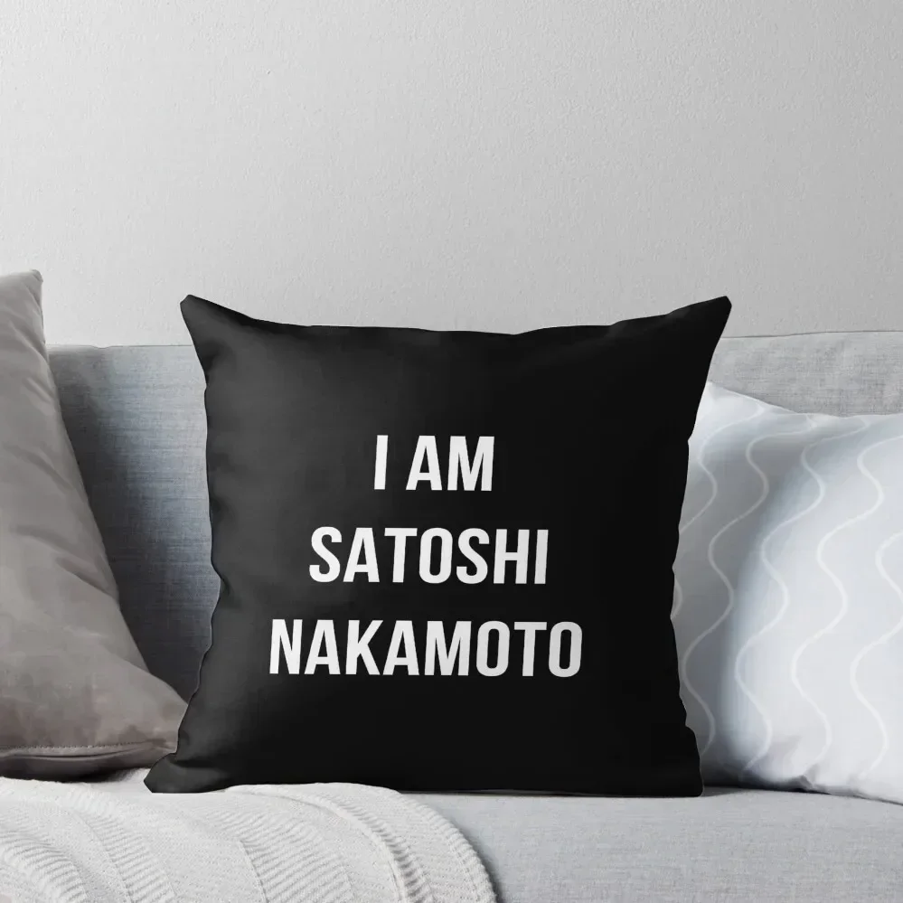 Декоративная подушка I am Satoshi Nakamoto, рождественская наволочка, чехлы для дивана, подушка для гостиной