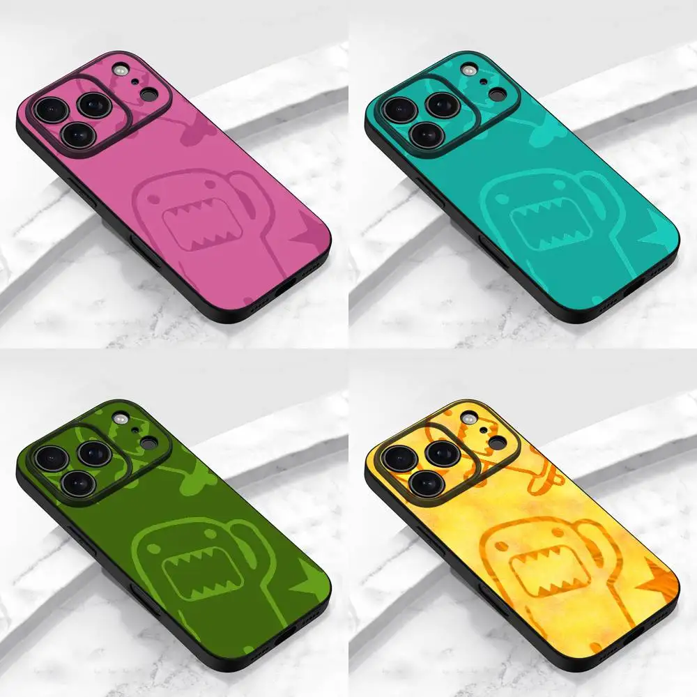 D-Domo-kun Japan Чехол для телефона iPhone 17,16,15,14,13,12,11,Pro,Max,Plus,E,Air,Mini Защитный черный чехол